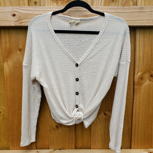 Sky and Sparrow Button Down Tie Sweater - Picture 1 of 2